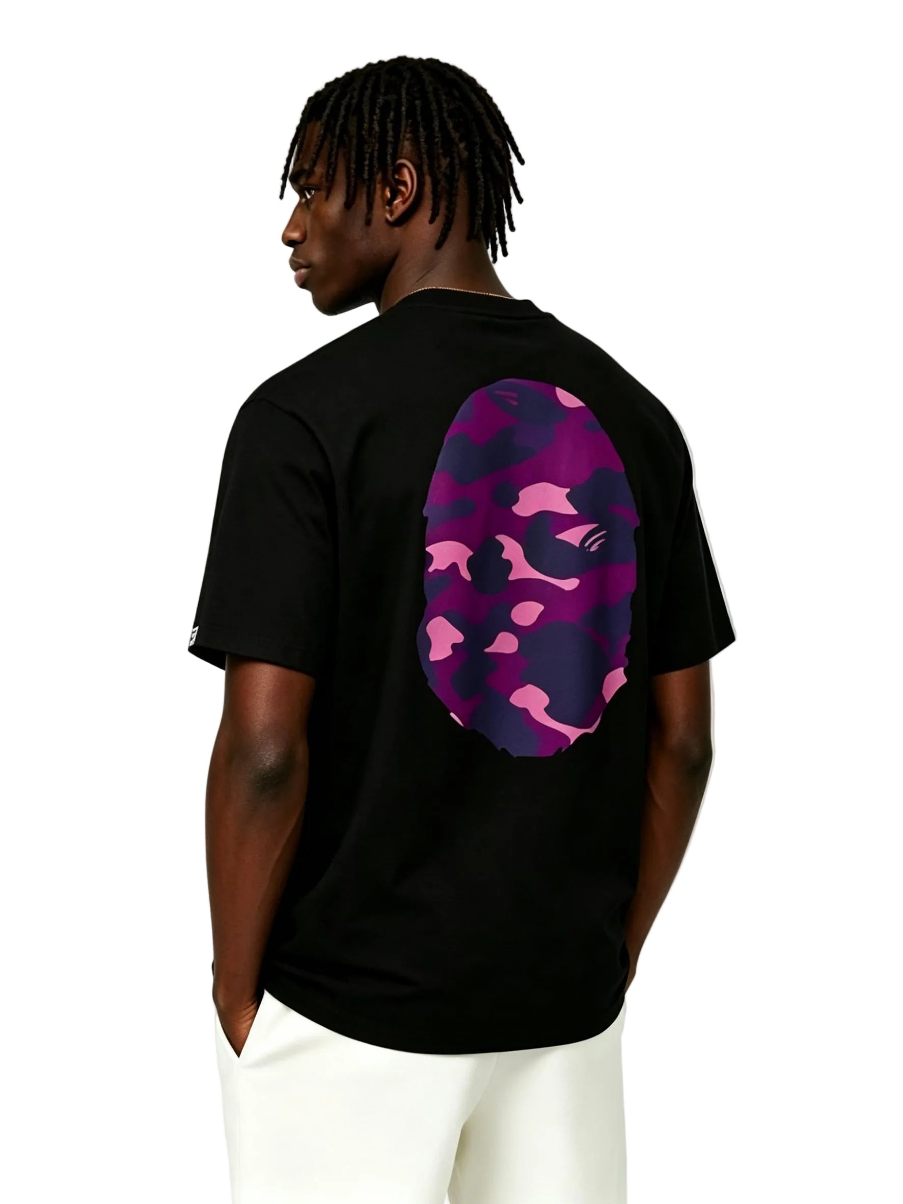 BAPE Color Camo Big Ape Head Tee Black Purple