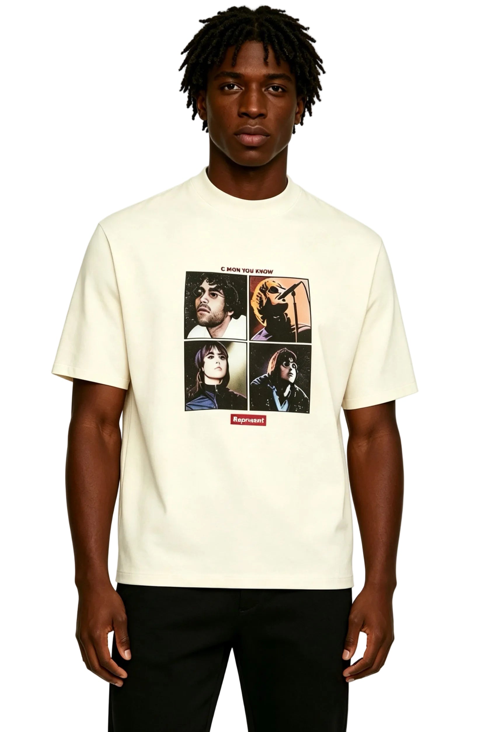 Represent Liam Gallagher Cmon You Know Vintage Tee White