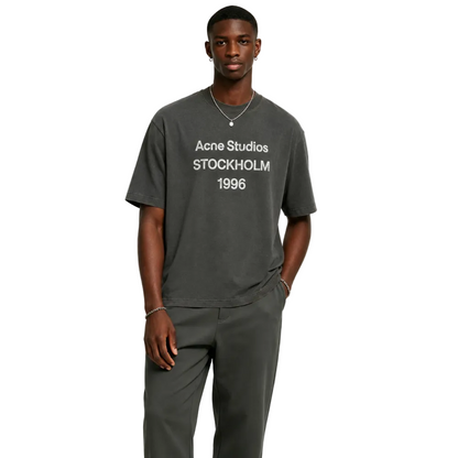 Acne Studios Sprayed 1996 Logo T-shirt Dusty Black