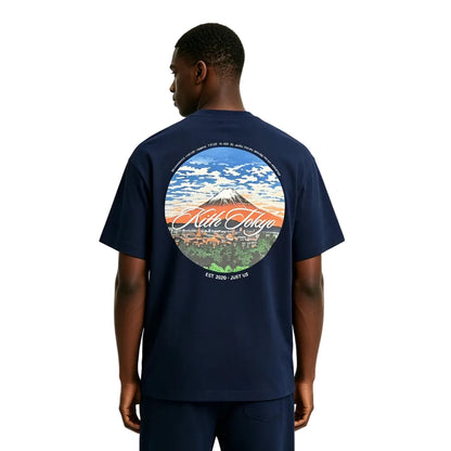 KITH TOKYO FUJI LOGO TEE Navy