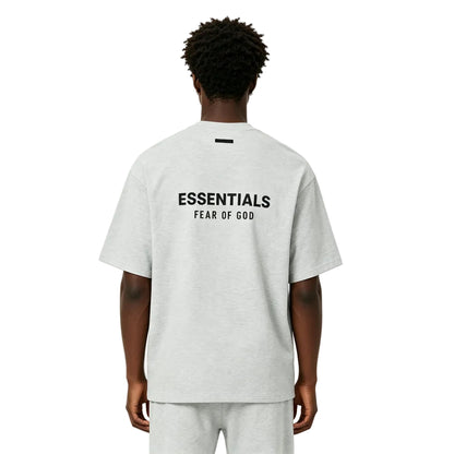 Fear of God Essentials Jersey Crewneck Tee Light Heather Grey