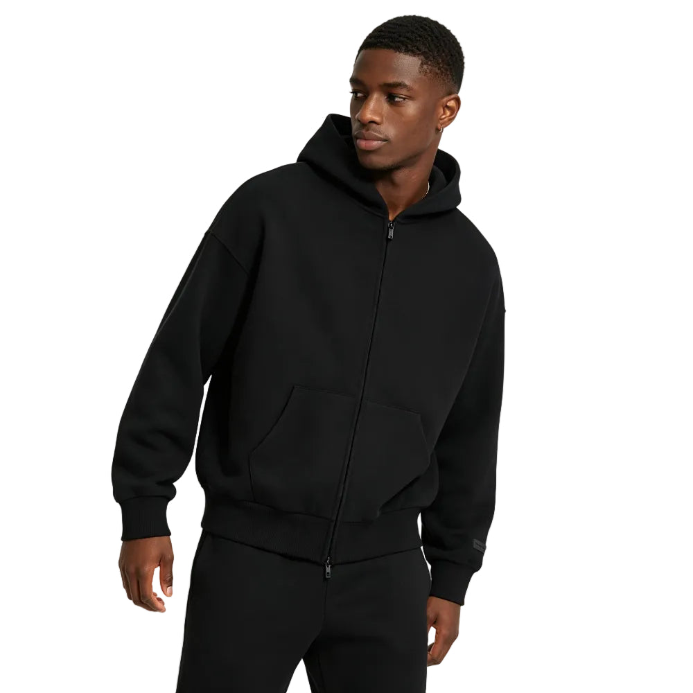 Fear of God Essentials Classic Full Zip Hoodie Jet Black – AFV Clothes