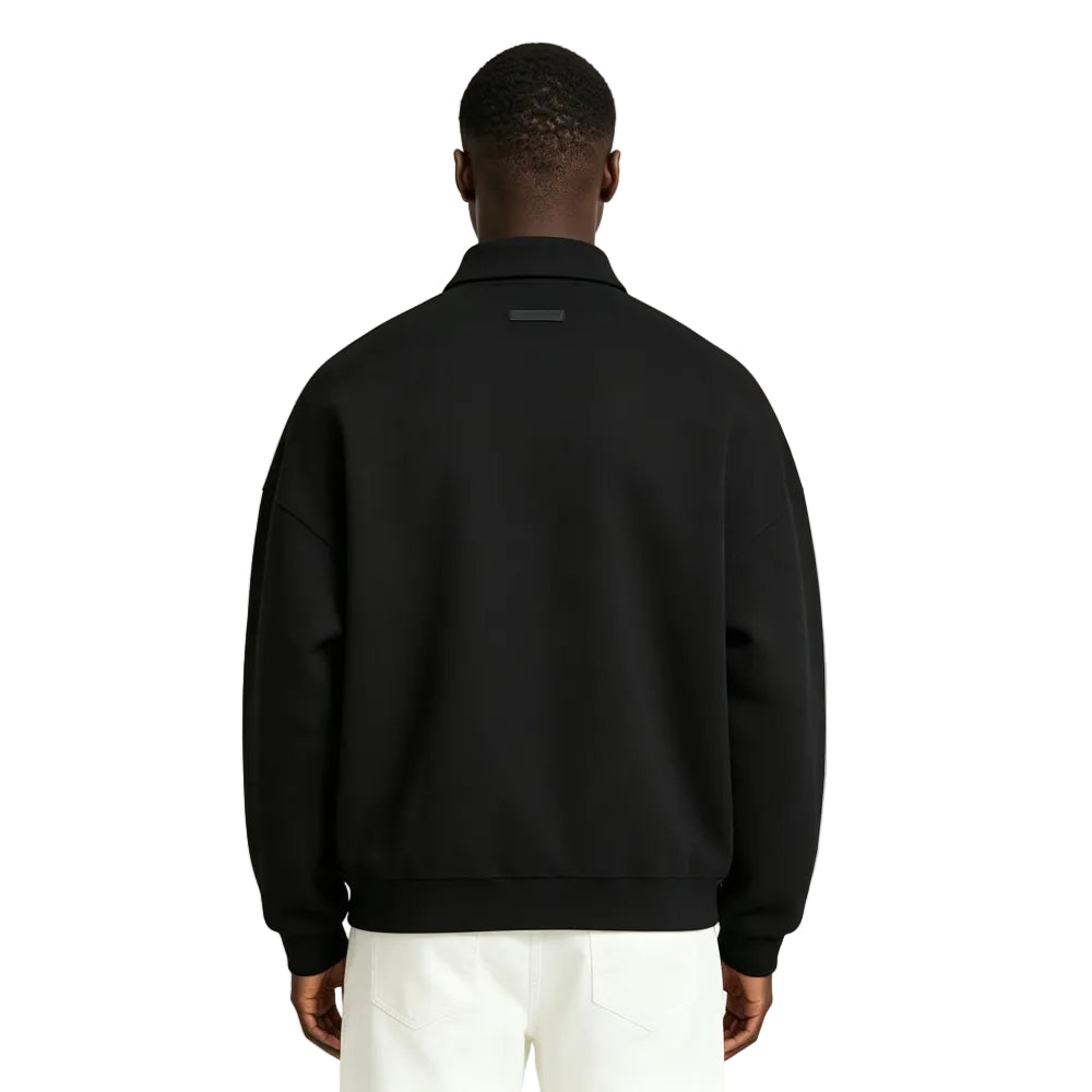 Fear of God Essentials Fleece Polo Black