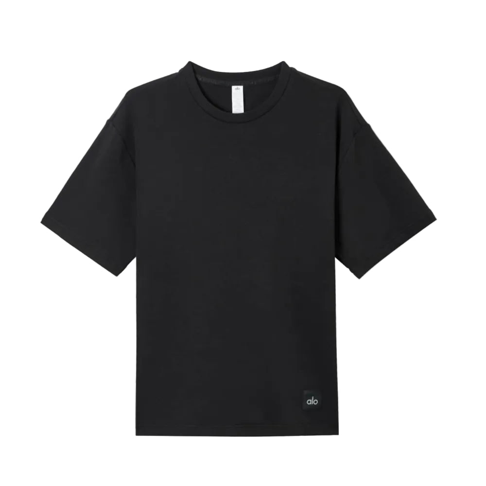 Alo Double Take Crew Neck Short Sleeve TShirt Black