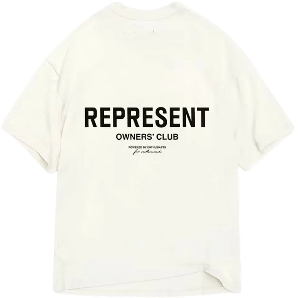 Represent Owners Club TShirt Flat White Black