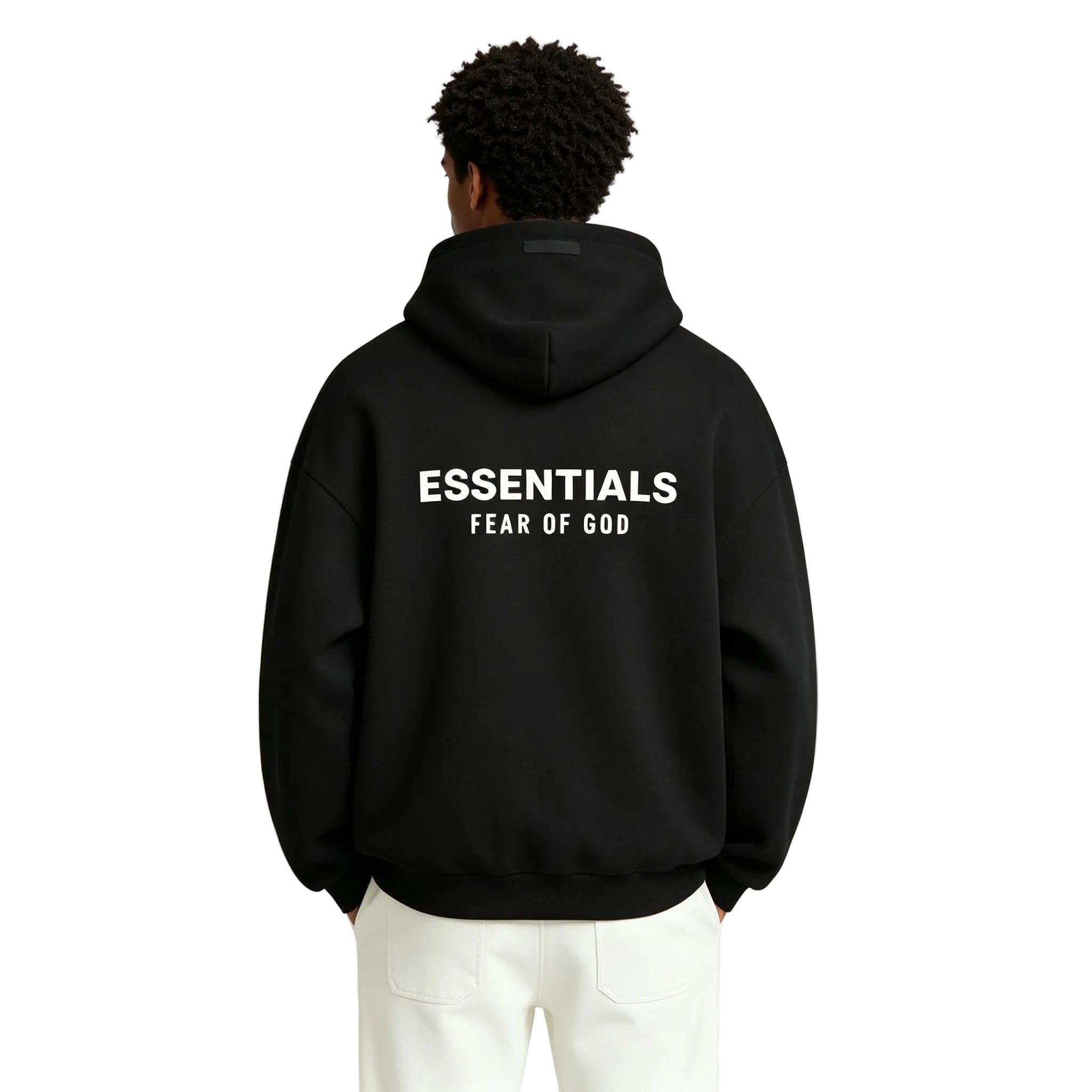 Fear of God Essentials Fleece Hoodie II Black FW24