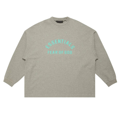 Fear of God Essentials Long Sleeve TShirt Dark Heather Oatmeal