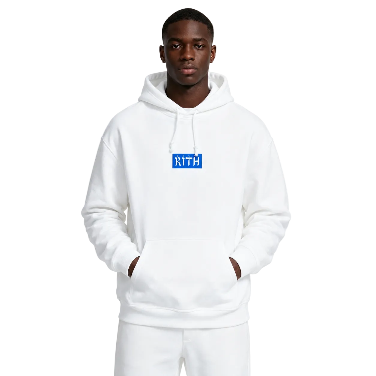 Kith Hebrew Script Hoodie White