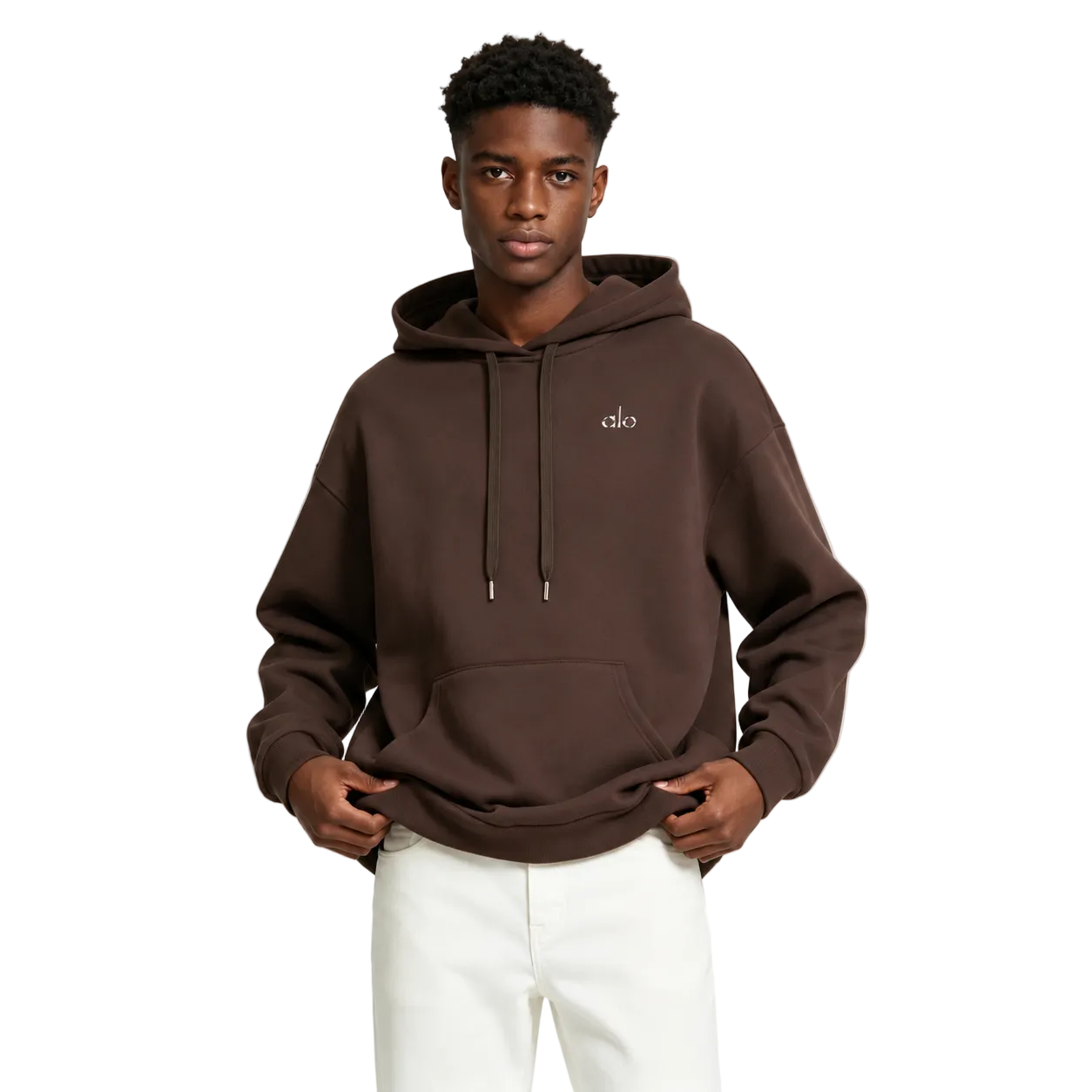Alo Yoga Accolade Cotton Blend Hoodie Espresso
