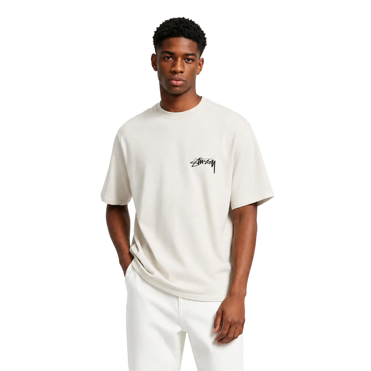 Stussy Arachnid Pigment Dyed Tee Natural