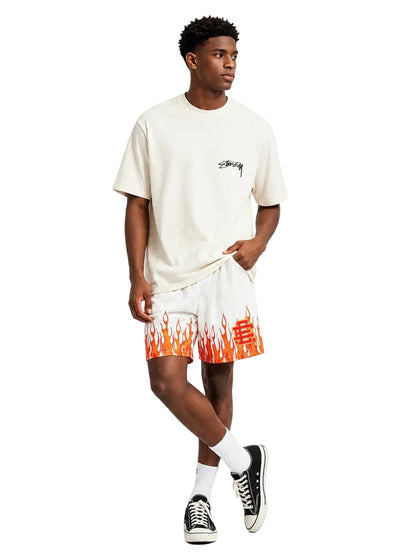 Eric Emanuel EE Basic Core Burning Flames Short Off White Red