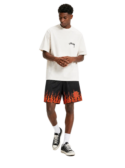 Eric Emanuel EE Basic Core Burning Flames Short Black Red