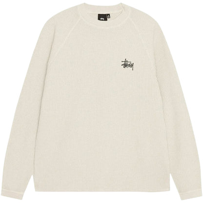 Stussy Raglan Thermal Long-Sleeve Crew Bone