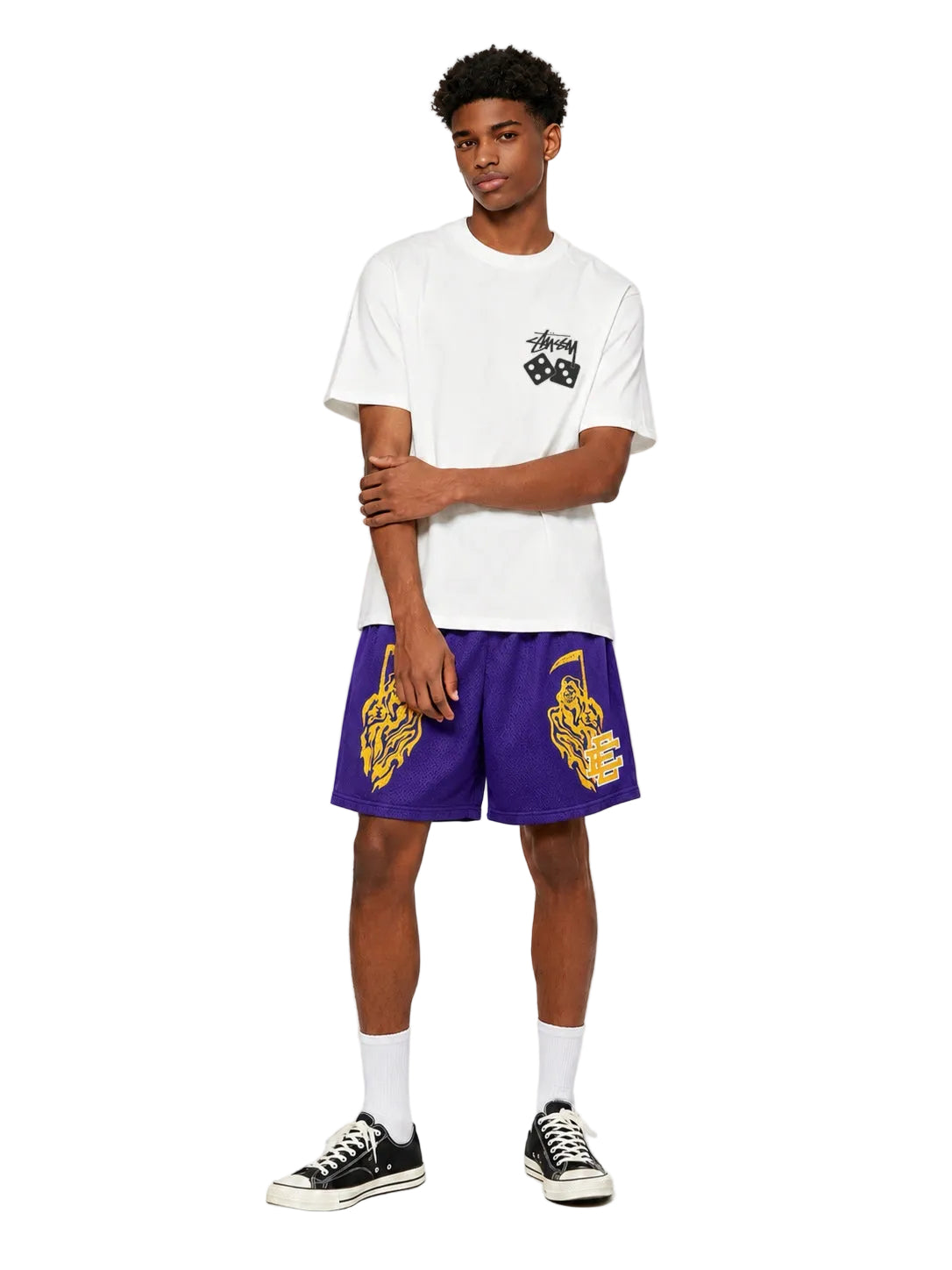 Eric Emanuel x Warren Lotas Short Purple Yellow