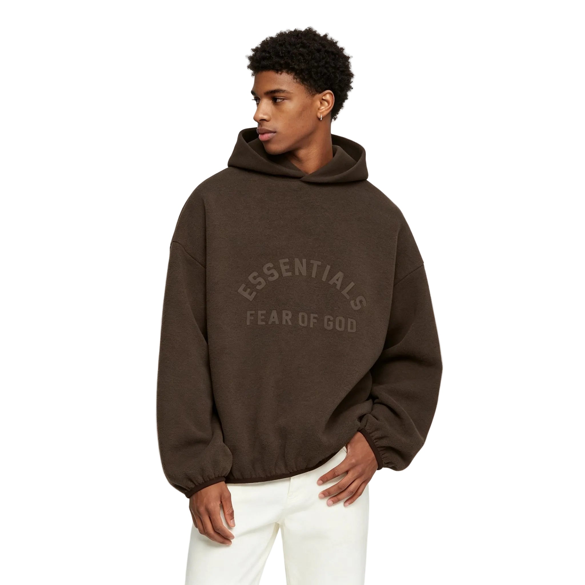 Fear of God Essentials Nylon Fleece Hoodie Heather Wood