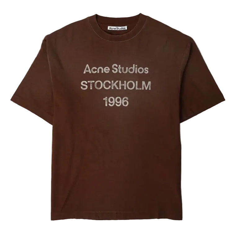 Acne Studios T-Shirt Logo Marron Chocolat