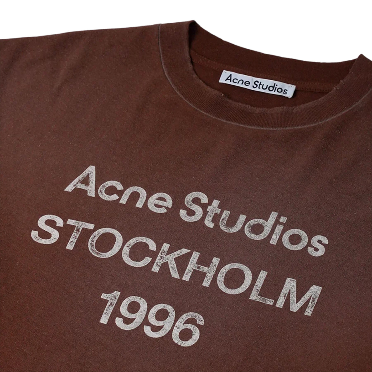 Acne Studios T-Shirt Logo Marron Chocolat