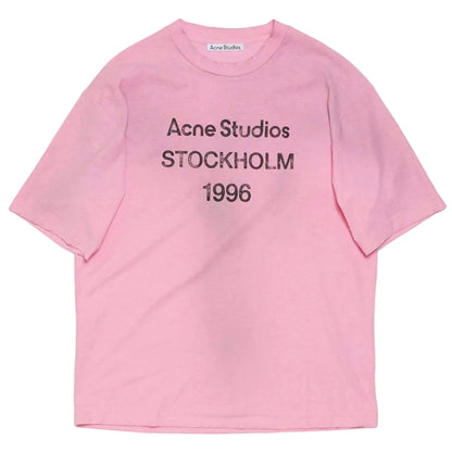 Acne Studios Logo T-Shirt Cotton Candy Pink