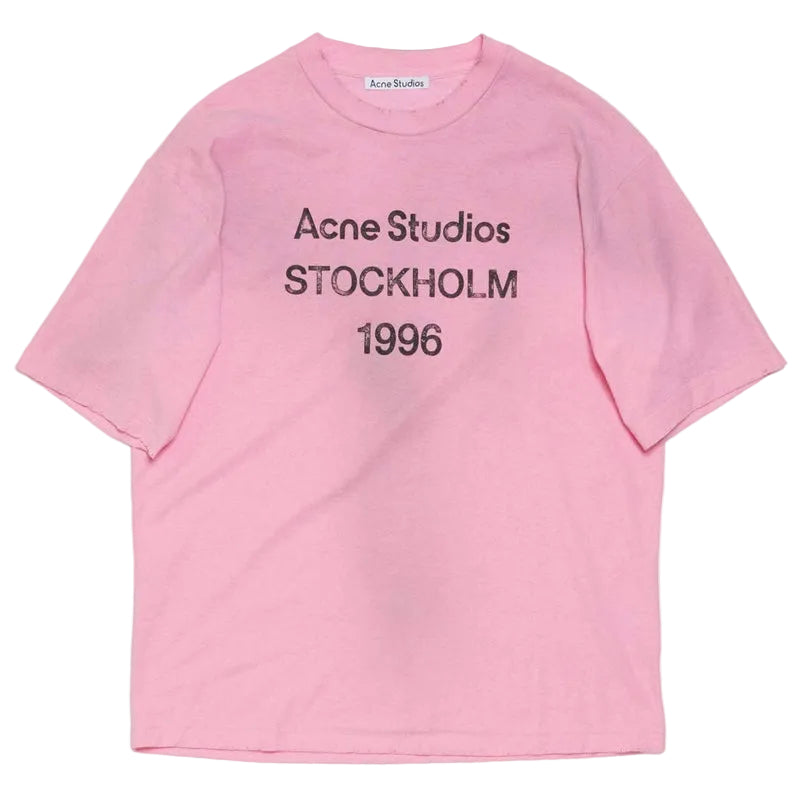 Acne Studios Logo T-Shirt Cotton Candy Pink