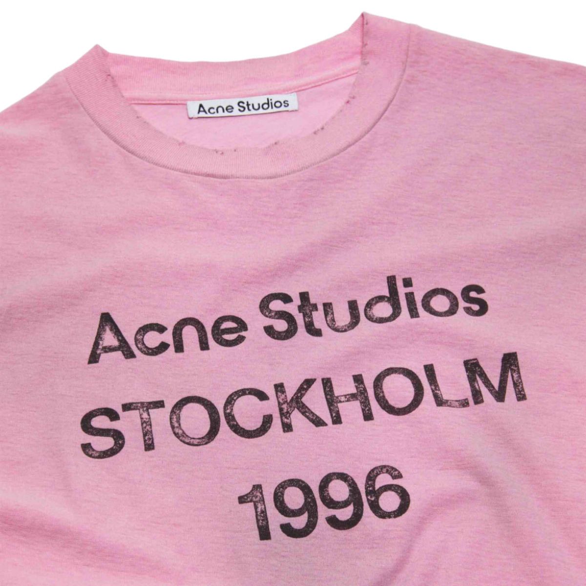 Acne Studios Logo T-Shirt Cotton Candy Pink