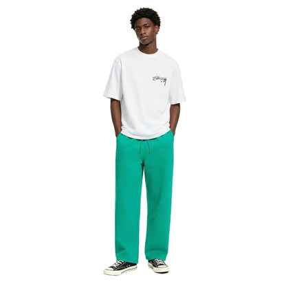 Fear of God Essentials Relaxed Pants Mint Leaf front with straight-leg silhouette