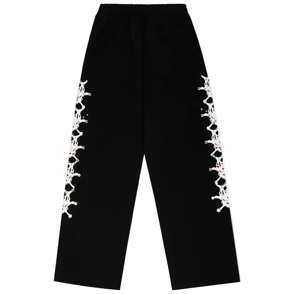 Sp5der Stone Sweatpant Black back product view