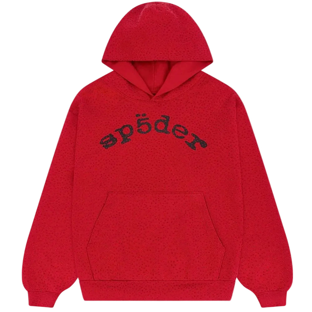 Sp5der VVS Hoodie Red front product view