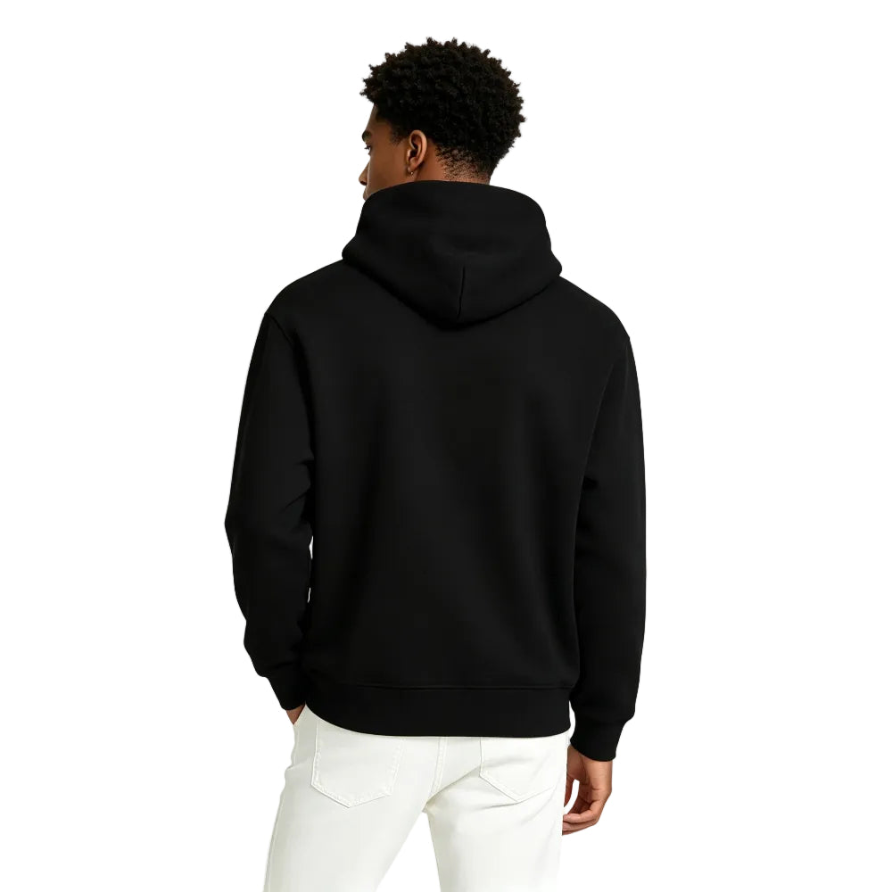 Sp5der Phantom Web Hoodie Black shown on model from the back