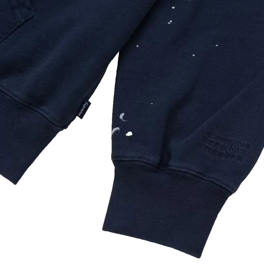 Supreme MM6 Maison Margiela Box Logo Zip Up Hooded Sweatshirt Navy