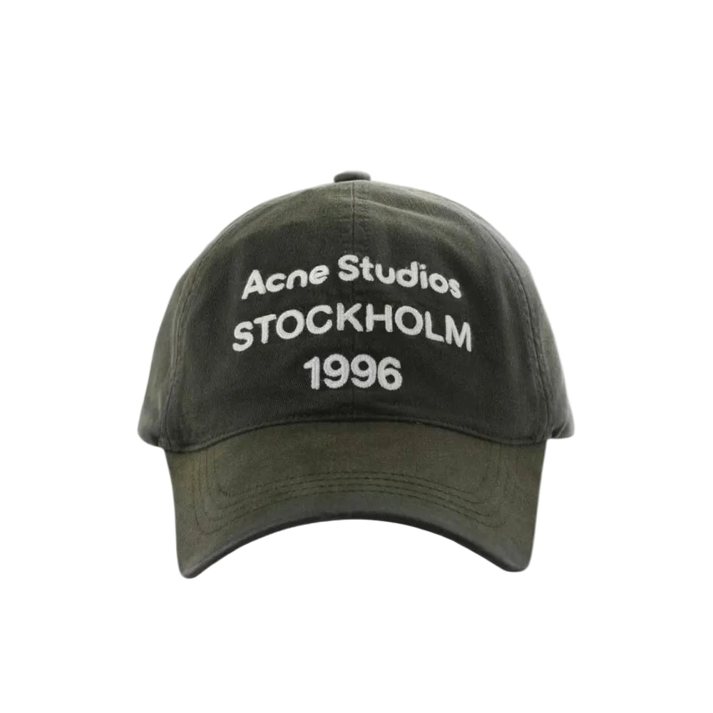 Acne Studios Logo Baseball Cap FW26 Faded Black