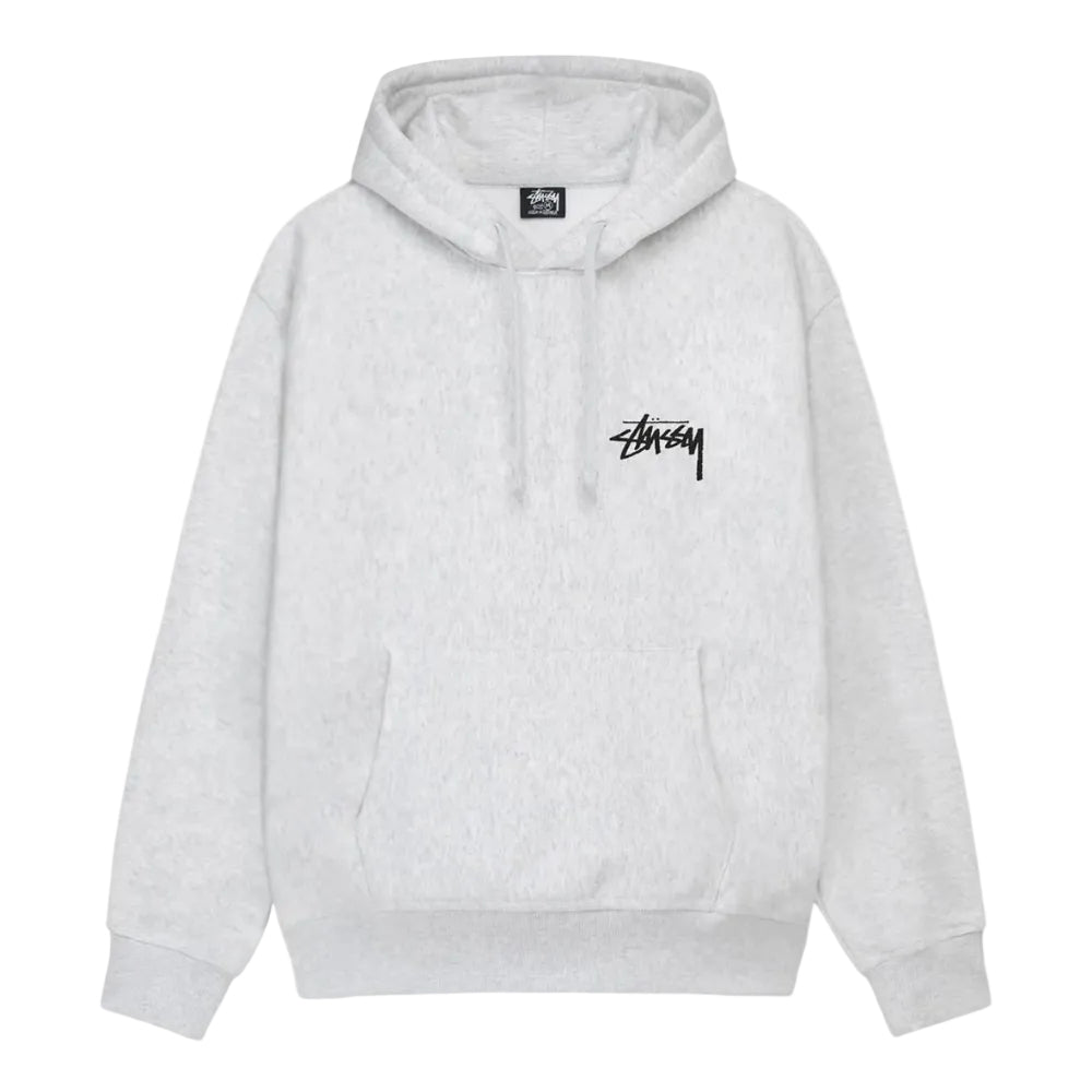 Stussy Cherries Hoodie Ash Heather front product view