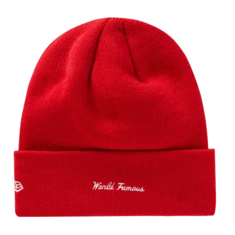 Supreme New Era Box Logo Beanie FW19 Red - AFV Clothes