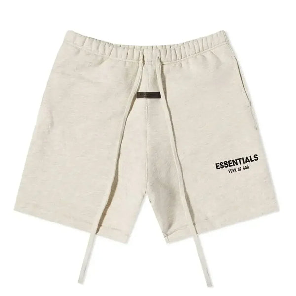 Fear of God Essentials Logo Sweat Short Light Oatmeal - AFV Clothes