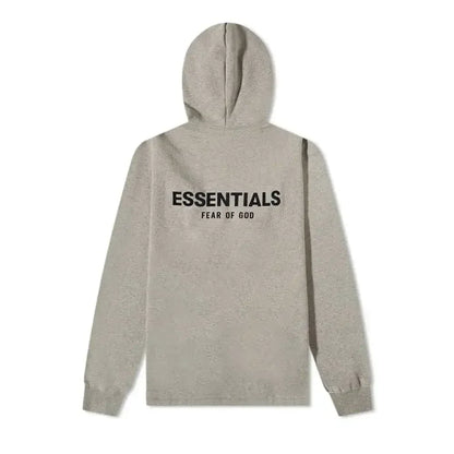 Fear of God Essentials Relaxed Back Logo Hoodie Dark Oatmeal - AFV Clothes