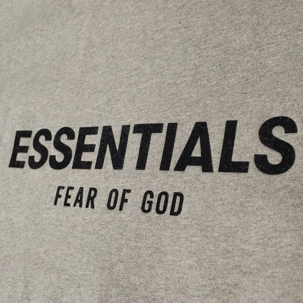Fear of God Essentials Relaxed Back Logo Hoodie Dark Oatmeal - AFV Clothes