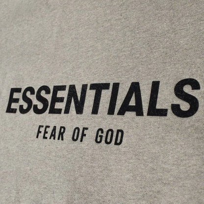 Fear of God Essentials Relaxed Back Logo Hoodie Dark Oatmeal - AFV Clothes