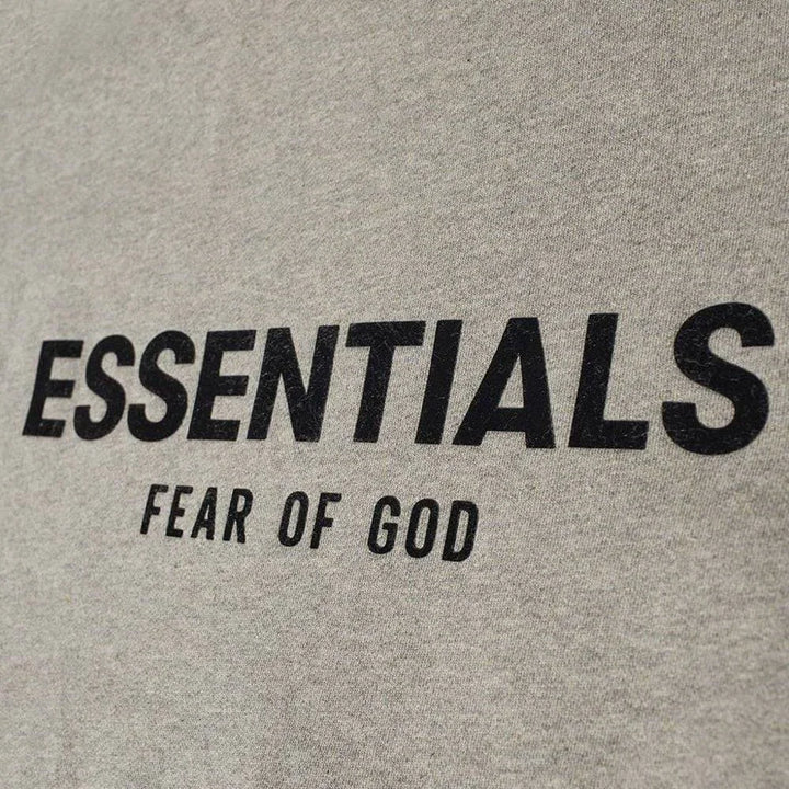 Fear of God Essentials Relaxed Back Logo Hoodie Dark Oatmeal - AFV Clothes