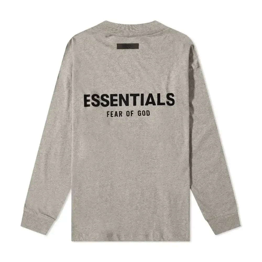 Fear of God Essentials Core Collection Long Sleeve Tee Dark Oatmeal - AFV Clothes