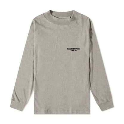 Fear of God Essentials Core Collection Long Sleeve Tee Dark Oatmeal - AFV Clothes