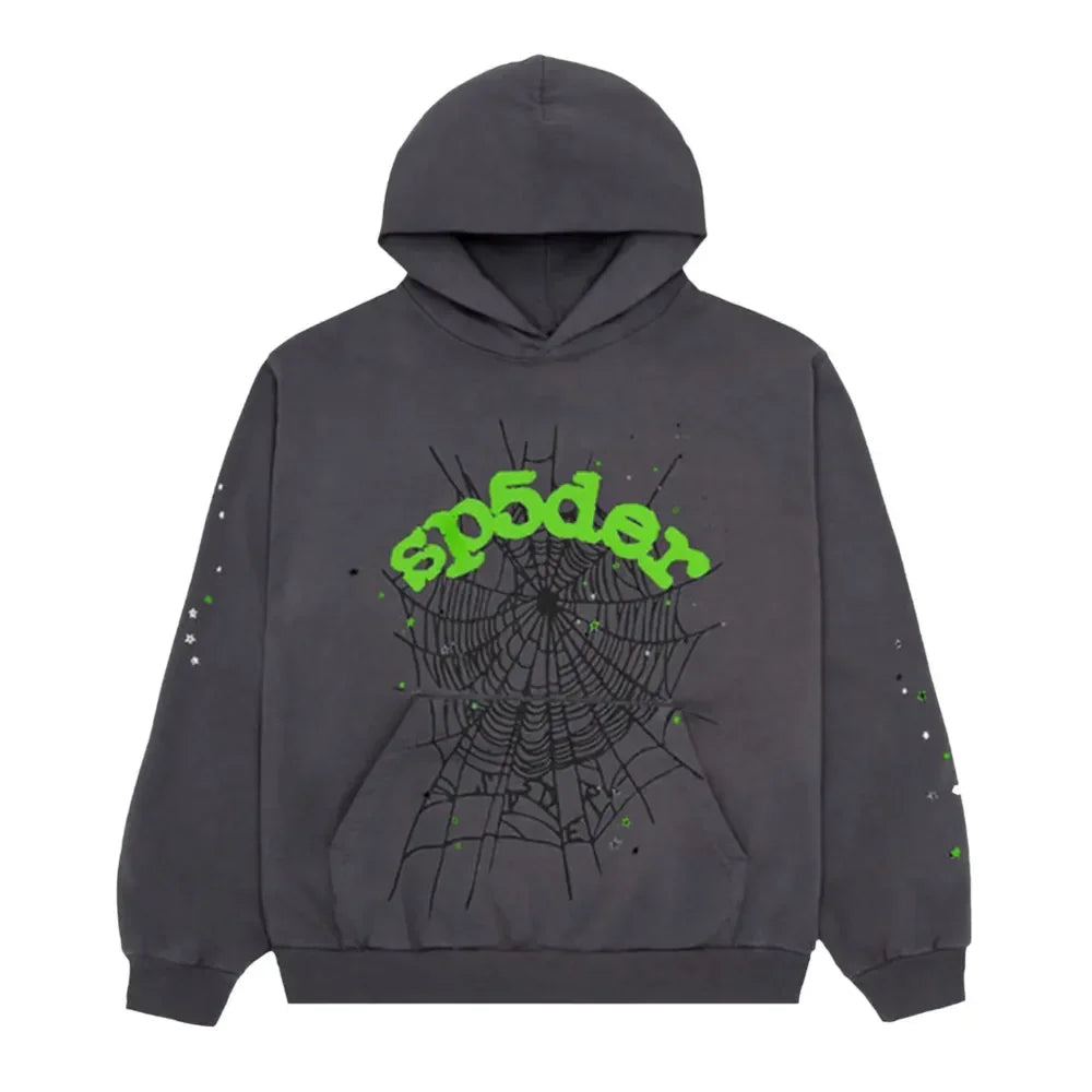 Sp5Der Wait Web Hoodie Slate Grey - AFV Clothes