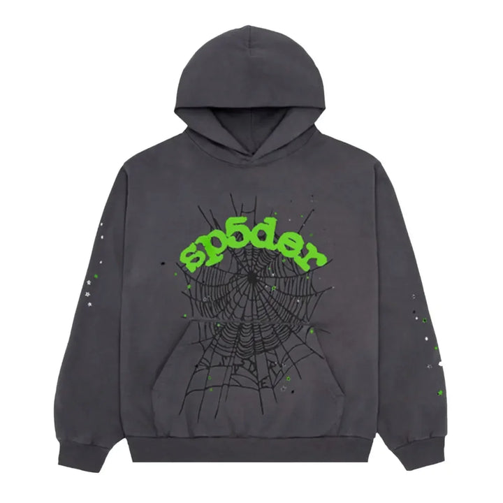 Sp5Der Wait Web Hoodie Slate Grey - AFV Clothes