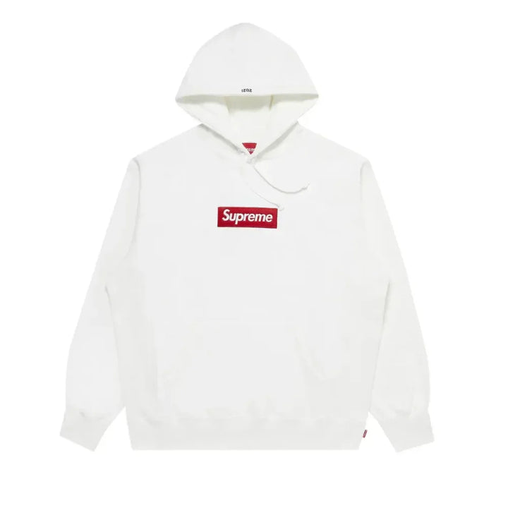 Supreme Box Logo Hooded Sweatshirt FW21 White - AFV Clothes