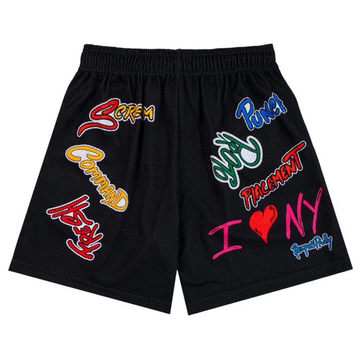 Eric Emanuel x Matty Boy EE Shorts Black/Blue - AFV Clothes