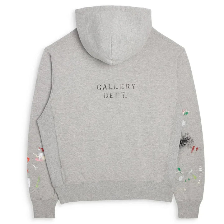 DEPT LOGO PAINTED HOODIE Heather Grey - AFV Clothes