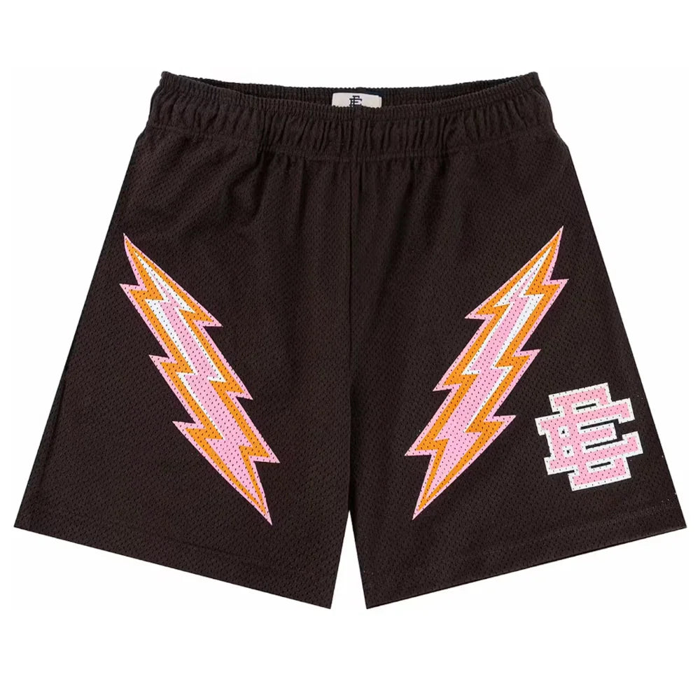 Eric Emanuel EE Short Dark Brown/Pink Bolt - AFV Clothes