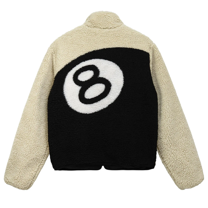 Stussy 8 Ball Sherpa Jacket Natural