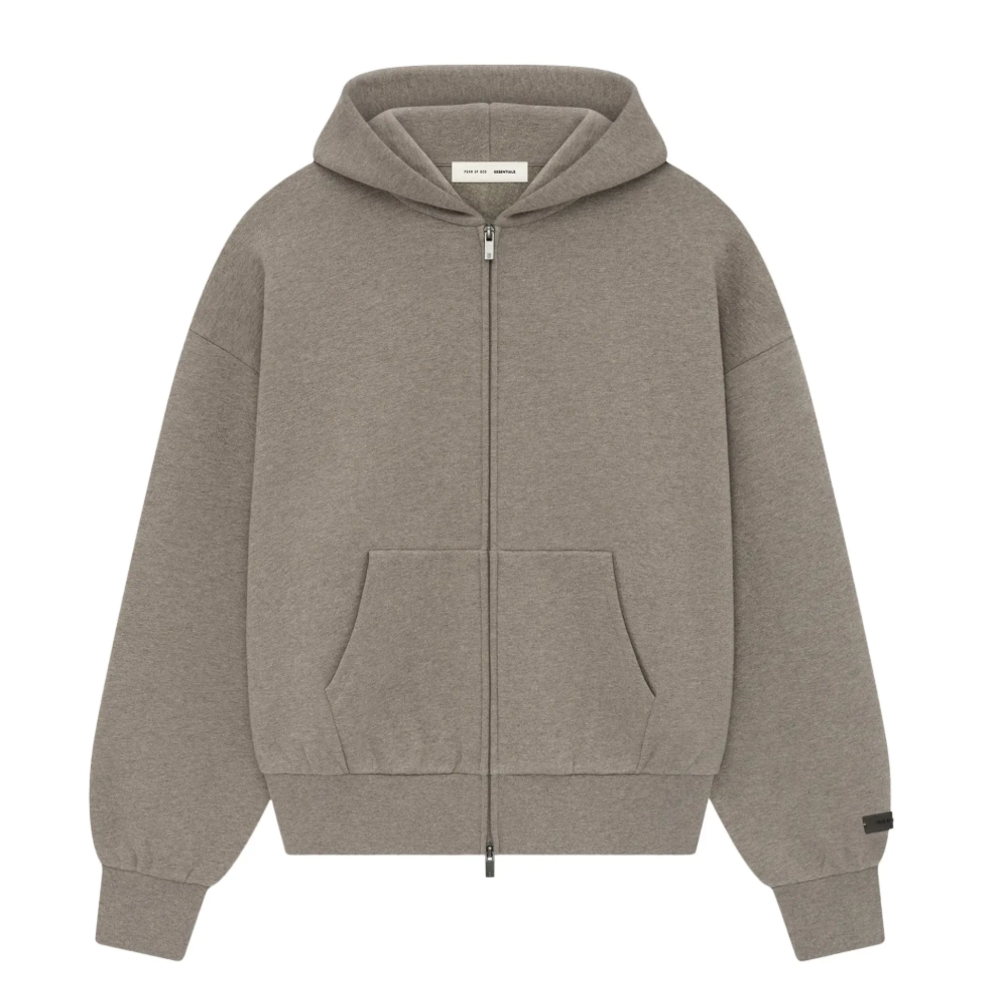 Fear of God Essentials Classic Full Zip-Up Hoodie Homestead Heather