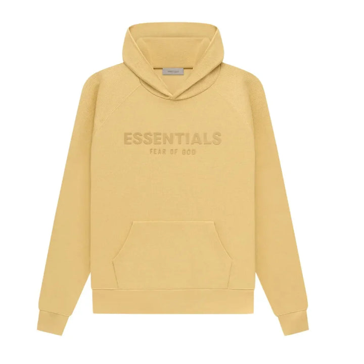 Fear Of God Essentials Waffle Raglan Hoodie Light Tuscan - AFV Clothes
