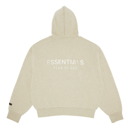 Fear of God Essentials Classic FullZip Hoodie Heather Stone