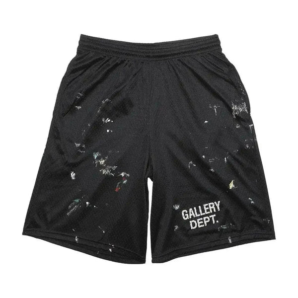 Gallery Dept. Studio Paint Logo Gym Shorts Black - AFV Clothes